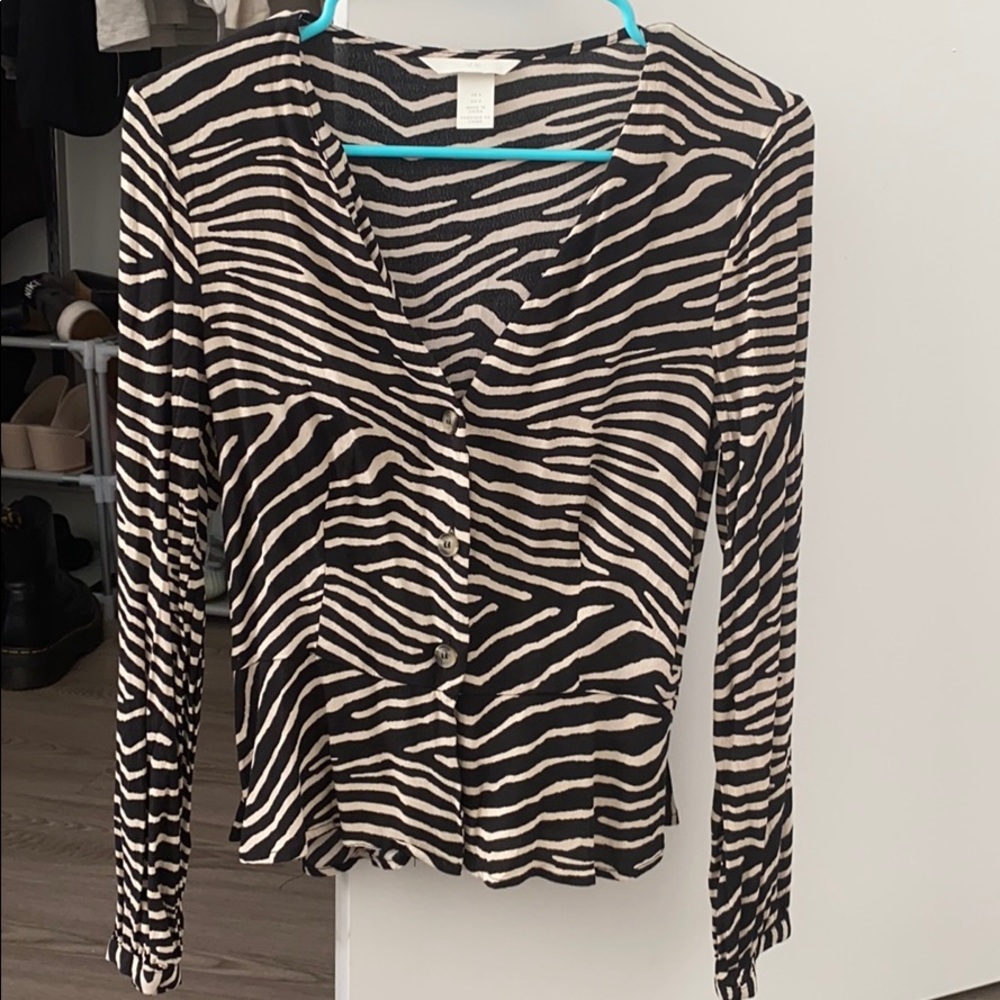 H&M Animal Print Blouse